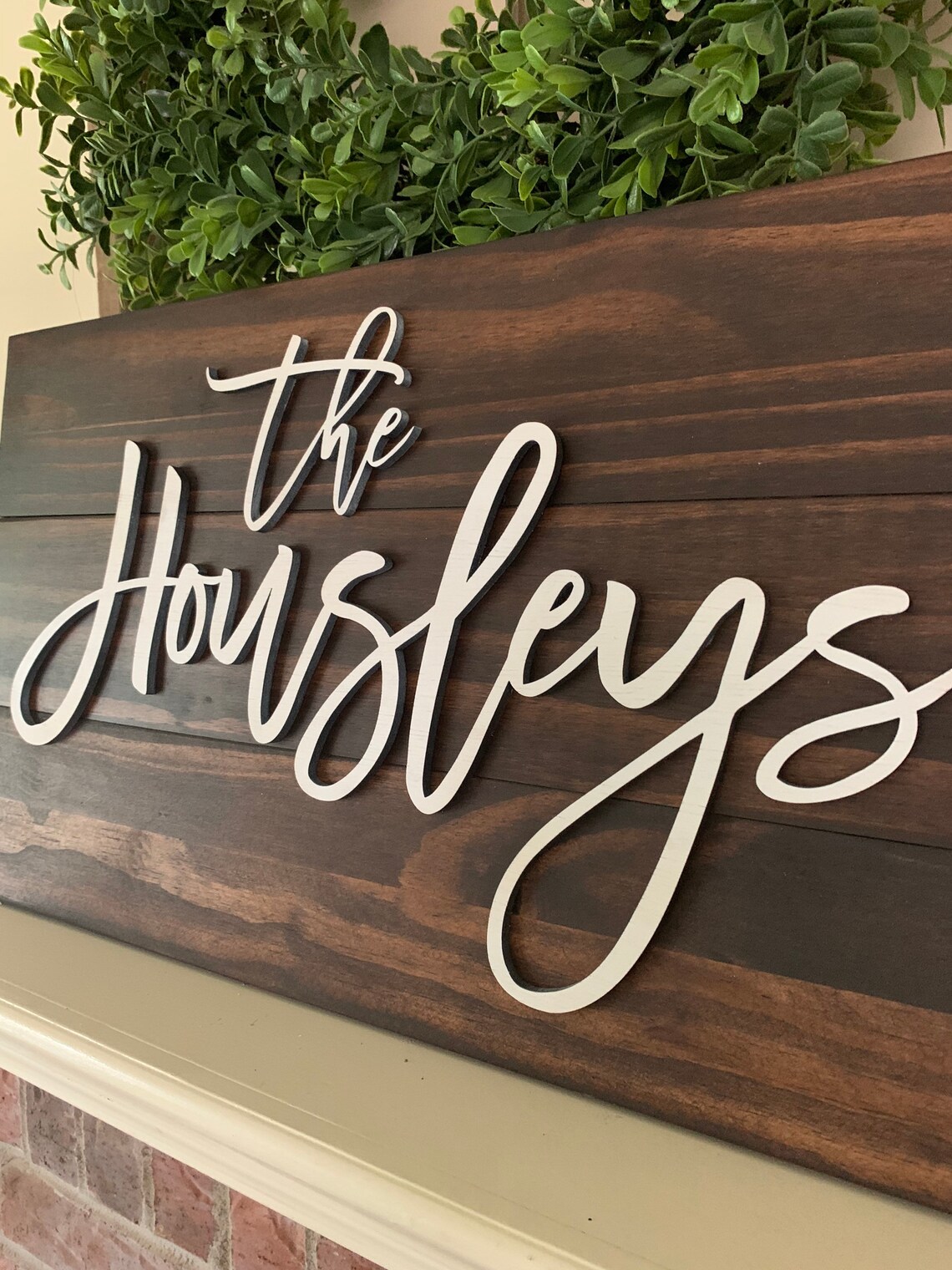 Custom Last Name Sign with 3D lettering Etsy