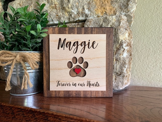 Custom Engraved Pet Memorial Sign, Cat Memorial,  Dog Memorial