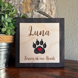 Custom Engraved Pet Memorial Sign, Cat Memorial, Dog Memorial image 6