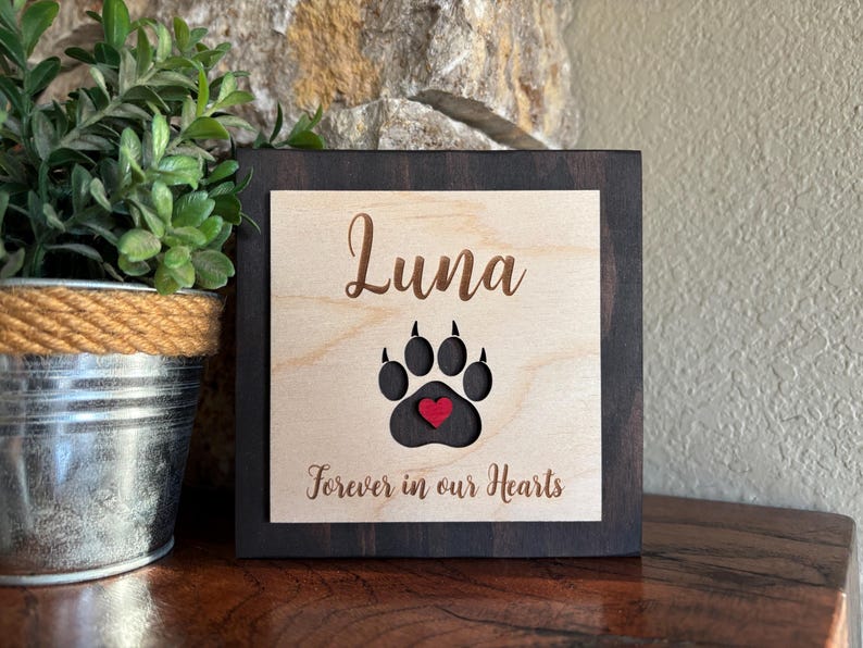 Custom Engraved Pet Memorial Sign, Cat Memorial, Dog Memorial image 6