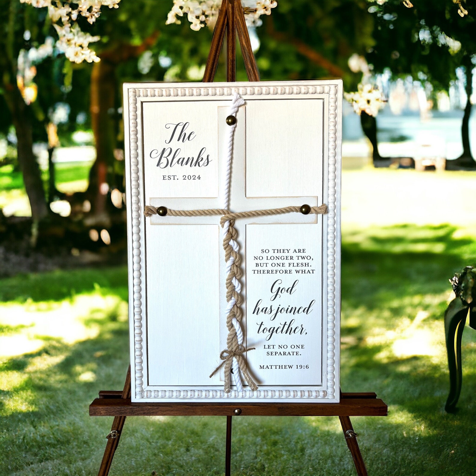 A Cord of Three Strands, Unity Wedding Sign, Rope Cross Unity Sign ...