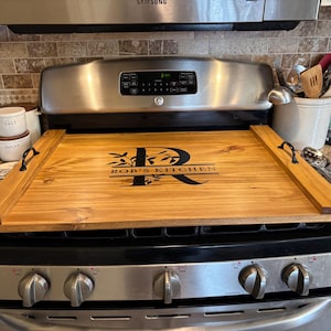 Personalized Stove Top Cover: Custom Kitchen Decor, Natural Gas or Electric