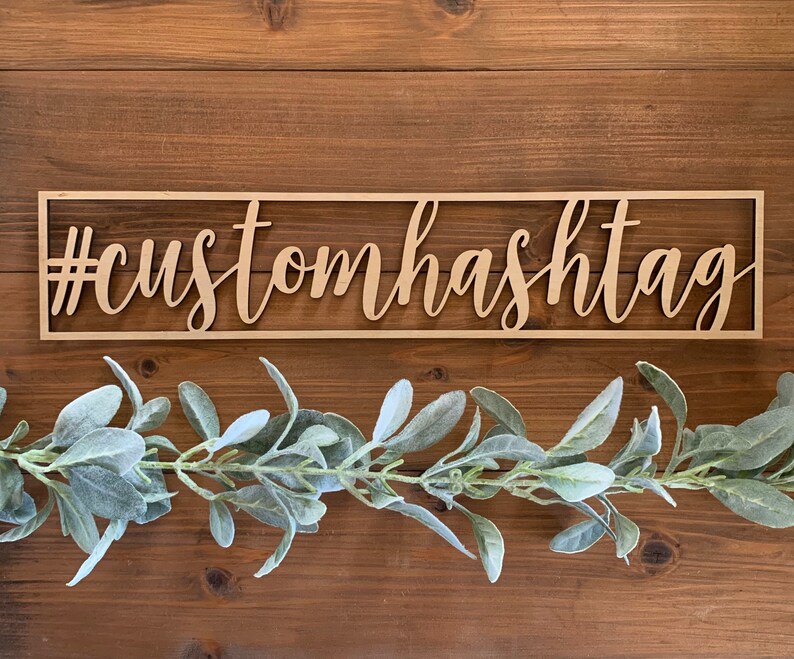 Custom Hashtag Sign Custom Colors Etsy