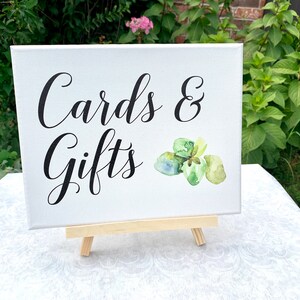 Wedding Reception Canvas Sign: Cards, Gifts, Favors