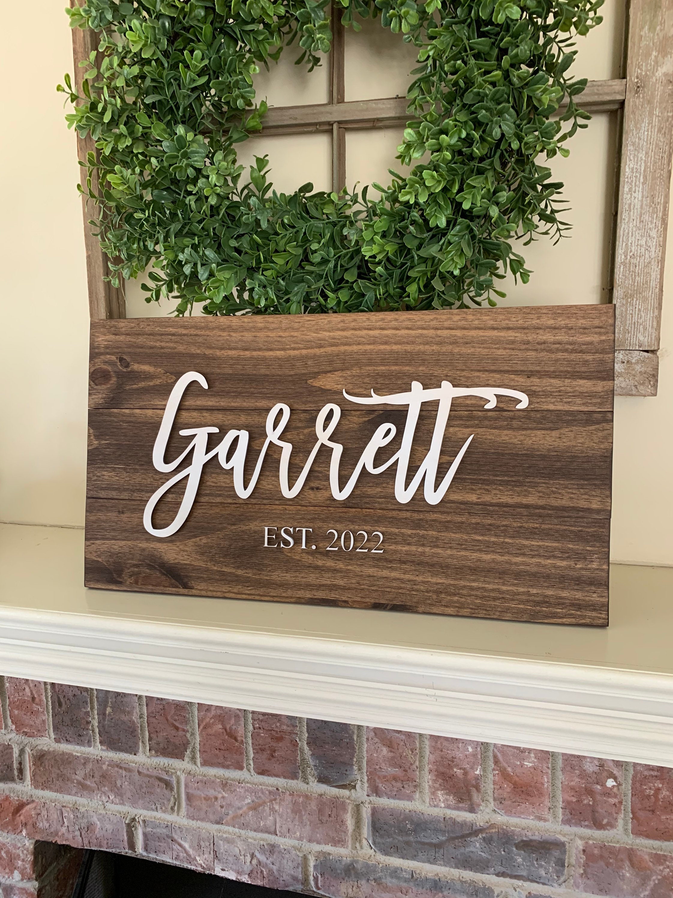 Custom Last Name Sign With 3D Lettering - Etsy