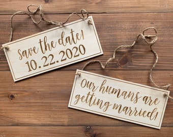 Personalized Dog Save the Date Sign: Photo Prop