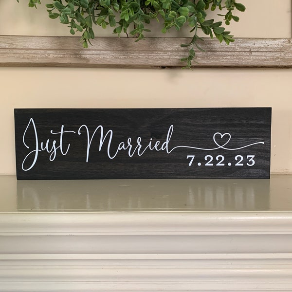 Just Married Sign - Etsy