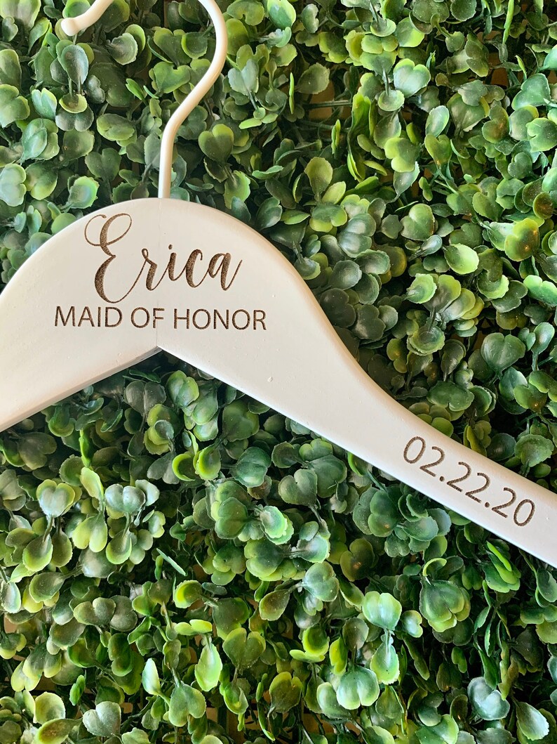 Custom Engraved Wedding Hangers Bridal Party Hangers Etsy