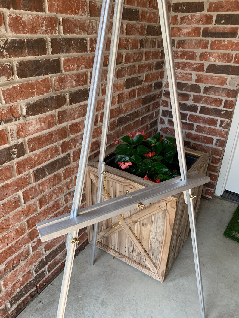 Wood Floor Easel Wedding Sign Stand Art Easel Metallic Etsy