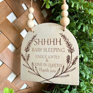 Baby Sleeping door sign