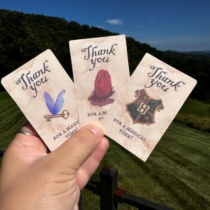 Wizard Chess Thank You Tags | Magical Party Decor | Instant Download
