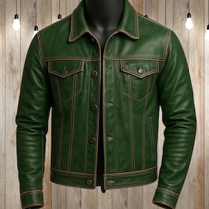 Vintage 70s Leather Jackets Mens - Etsy Denmark