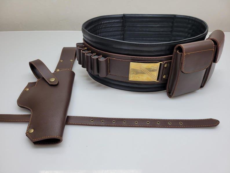 Genuine Leather Boba Fett Belt: Star Wars Cosplay