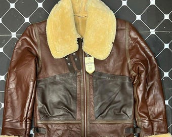 Men's Handmade Shearling B3 Bomber Jacket | Sheepskin Aviator Leather Coat