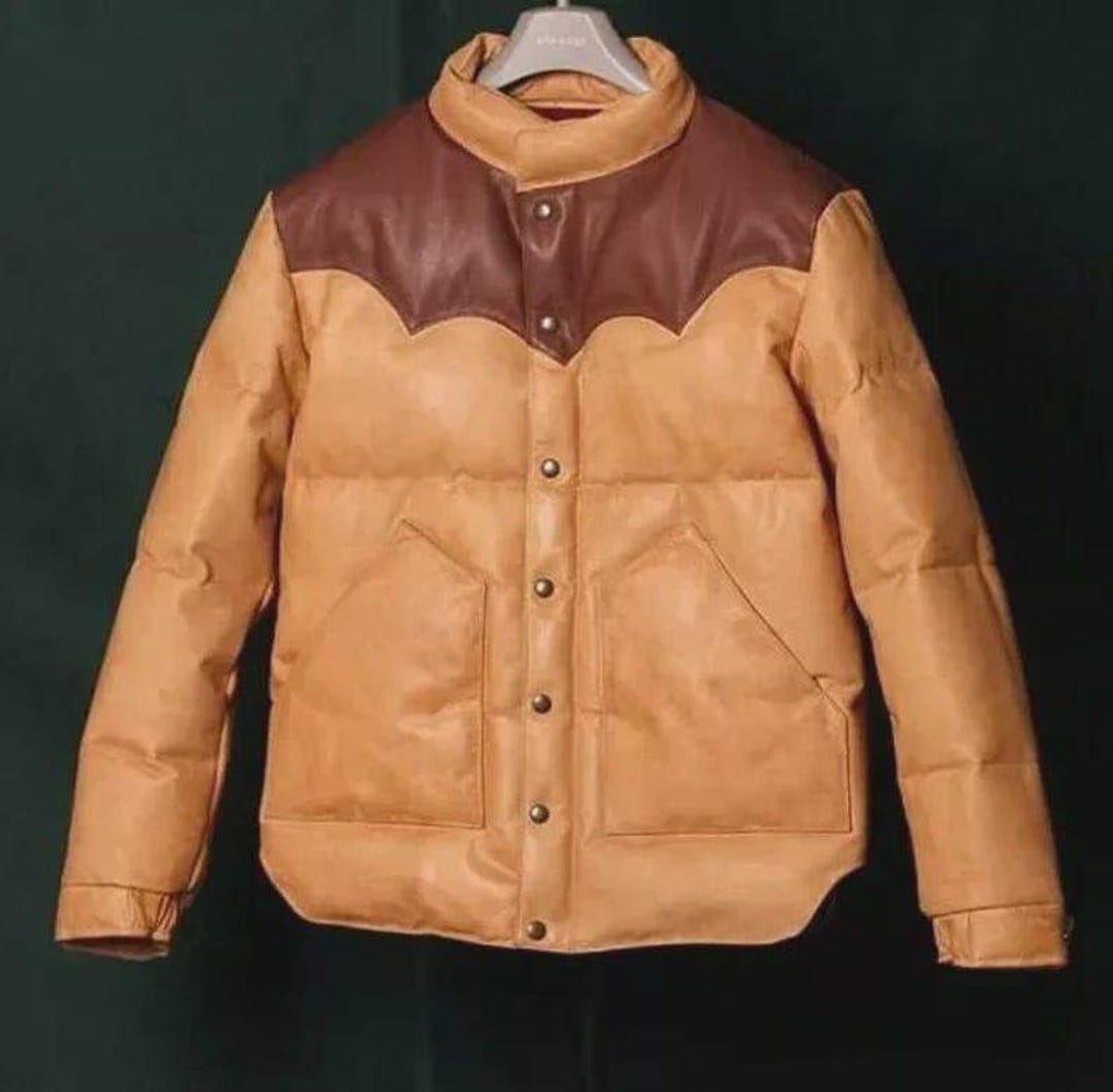Fur Collar Hooded Bomber Real Sheepskin Leather Jacket For Men - Maker