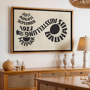 Poster originale del design Bauhaus - Stampa astratta vintage, stampa artistica incorniciata Bauhaus, arte murale modernista, movimento a spirale del poster storico Bauhaus