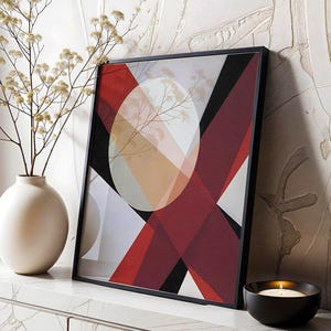 Bauhaus Abstract Art Print: Modernist Geometric Poster
