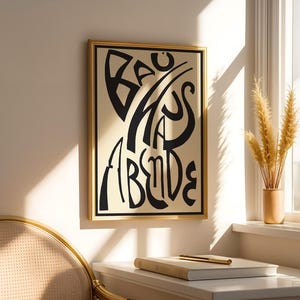 Bauhaus Abende Poster: Vintage German Abstract Art Print