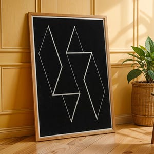 Bauhaus Abstract Geometric Print: Vintage German Poster, Modernist Wall Art