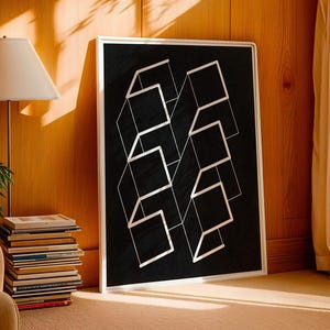 Bauhaus Abstract Print: Vintage Geometric Wall Art