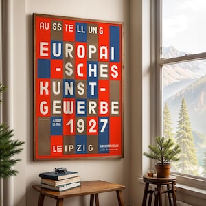 Bauhaus Exhibition Poster: 1927 Vintage Abstract Art Print