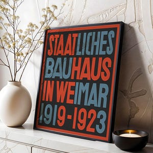 Bauhaus Weimar Poster: Vintage Typographic Art Print