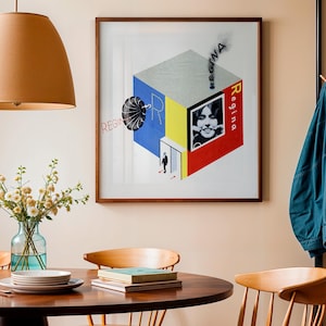 Download Bauhaus Original Poster – Vintage Abstract Print, Bauhaus design Art Print, Modernist Wall Art, Bauhaus cube-shaped pavilion