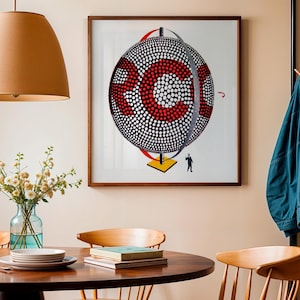 Herbert Bayer Bauhaus Print: Spherical Kiosk Design, Modernist Wall Art