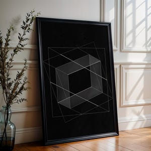 Bauhaus Geometric Art Print: Vintage German Abstract Poster