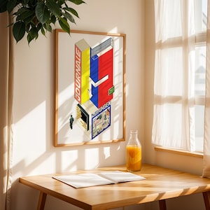 Bauhaus Newspaper Kiosk Print: Herbert Bayer Modernist Wall Art