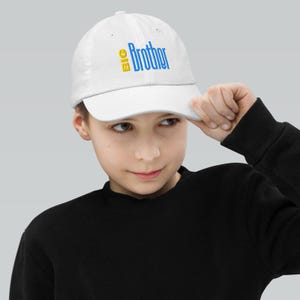 Big Brother Youth Baseball Cap – Embroidered Hat for Boys, Adjustable Sibling Gift, Brother Reveal or Pregnancy Announcement Prop