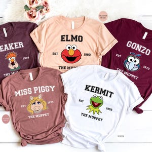 Disneyland The Muppets Characters  Costume Shirt, Kermit Miss Piggy Gonzo Animal Tee, The Muppets Show Shirt, Disneyworld 2025 Trip Shirt