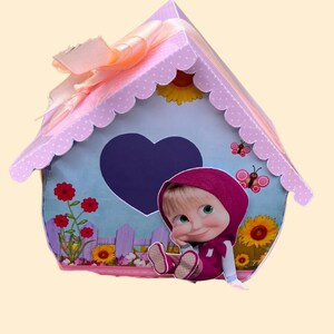 Caixinha casa personalizada em papel – brinde para festa infantil
