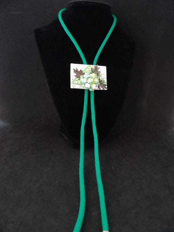 Vintage Handcrafted Rectangular Ceramic Bolo - image 1