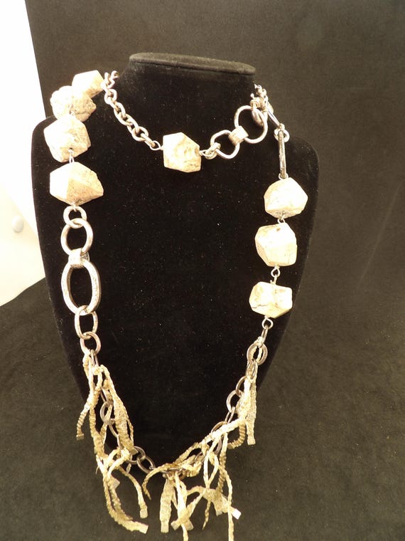 Chunky Rough Cut Artisan Necklace