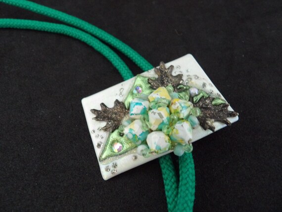 Vintage Handcrafted Rectangular Ceramic Bolo - image 4
