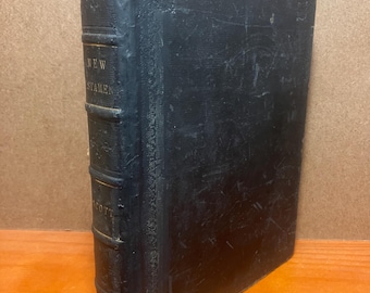 1775 Illustrated New Testament King James Bible Engravings Leather Religion Christianity Antique Book