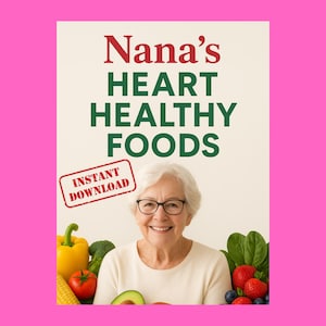 DASH Diet Food List, Low Sodium Meal Plan, Hypertension & High Blood Pressure Guide, Digital Download for Healthy Eating
