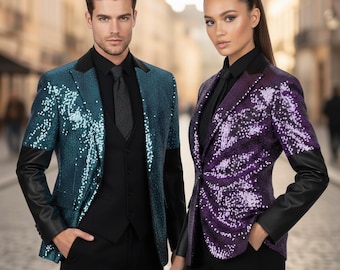 Giacca da cosplay viola unisex realizzata a mano con fascia fantasma Papa Emeritus / Giacca da cosplay viola blu