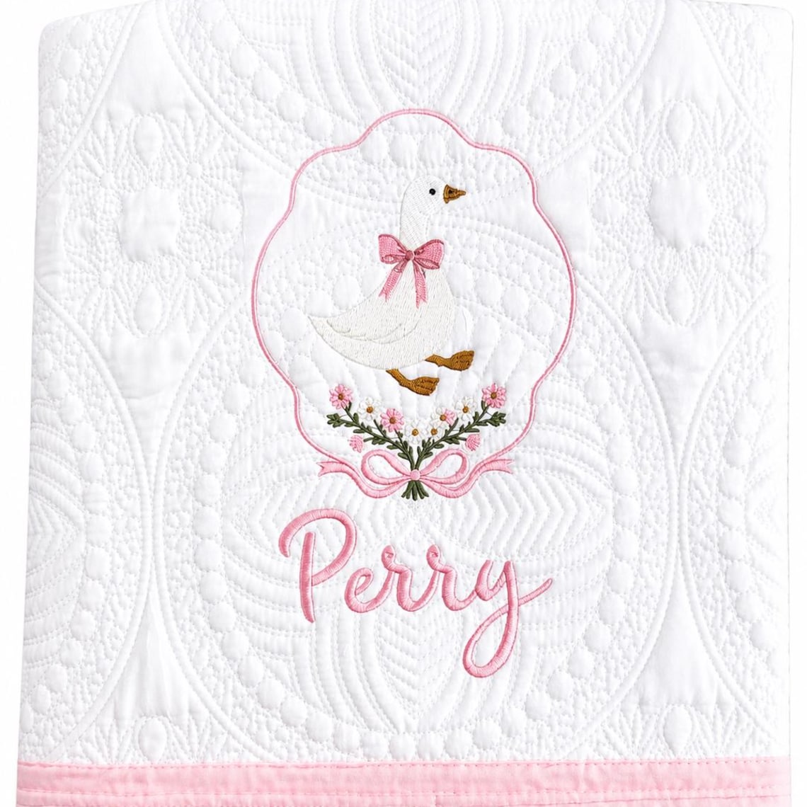 Personalized Silly Goose Baby Quilt