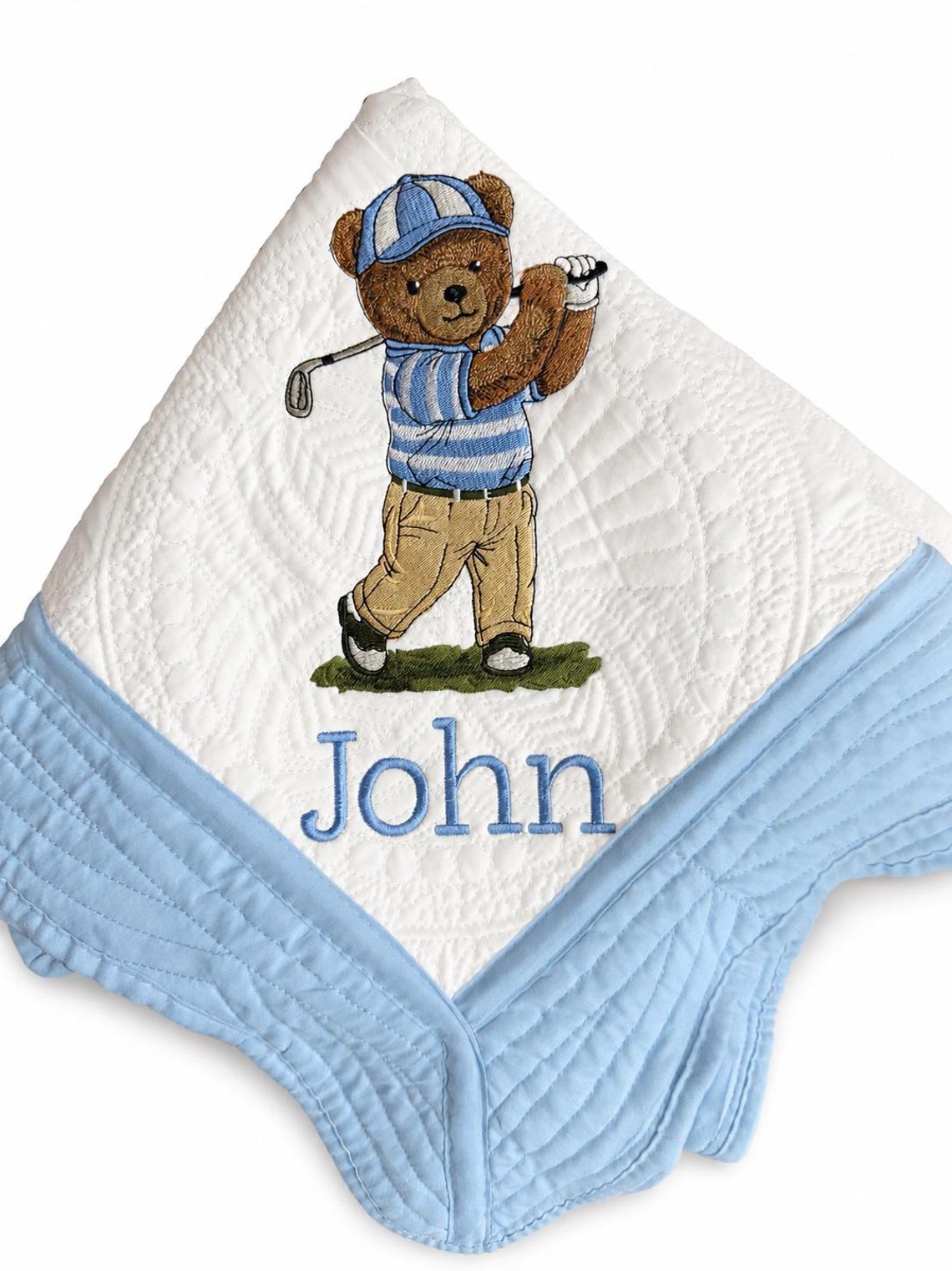 Personalized Baby Blanket Sports Teddy
