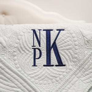 Embroidered Heirloom Baby Quilt Initials, Personalized Baby Quilt, Custom Baby Blanket, Newborn Keepsake, Baby Shower Gift, Custom Baby Gift