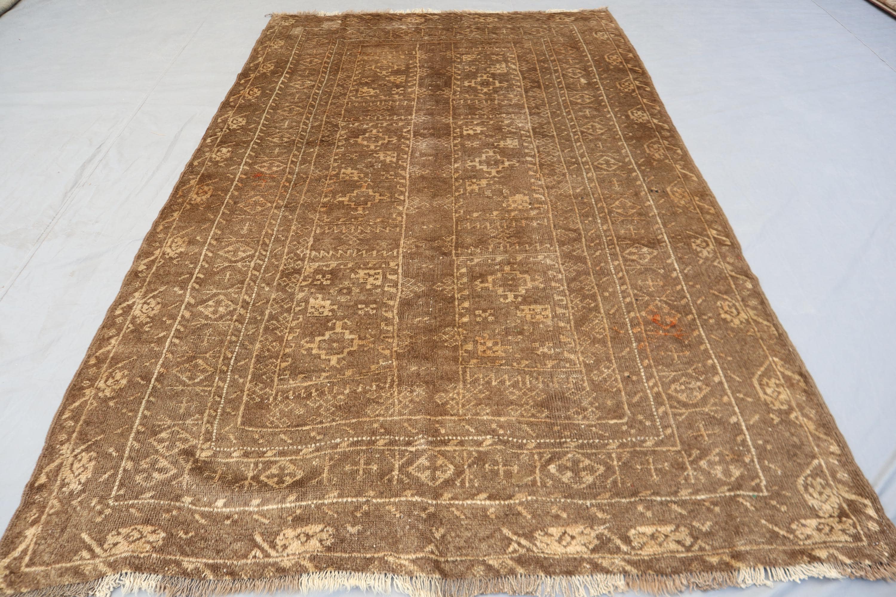 ペルシャ風テラコッタヴィンテージラグ/8.6x5.5フィートのオリエンタル