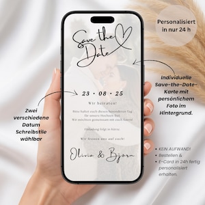 Digital wedding save the date card | Wedding save the date invitation | Personalized photo wedding invitation eCard WhatsApp | eCard