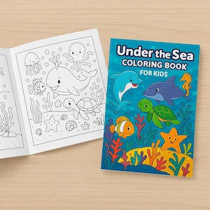 Under the Sea Coloring Book for Kids – Ocean Animals Activity Pages, Sea Life Printable, Fun Educational PDF for Toddlers & Preschoolers