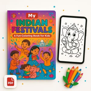 My Indian Festivals – A Fun Coloring Book for Kids