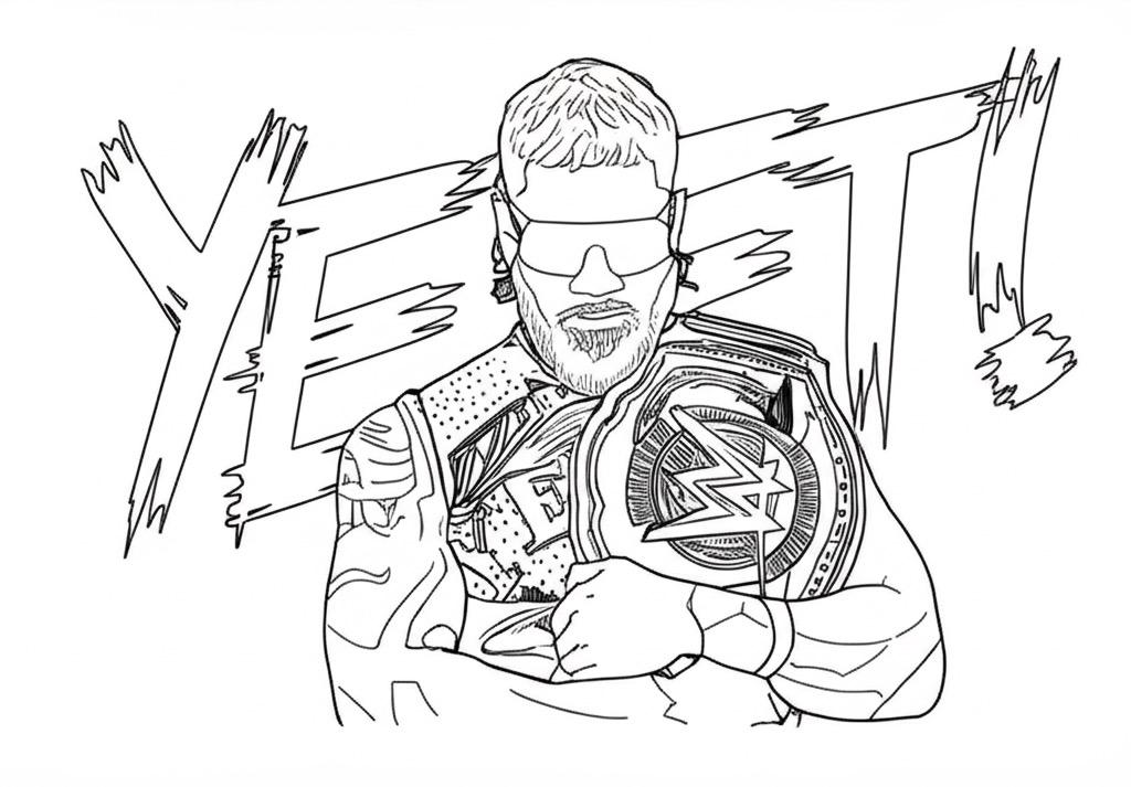 Wrestling Coloring Book | WWE | Printable Book - Etsy