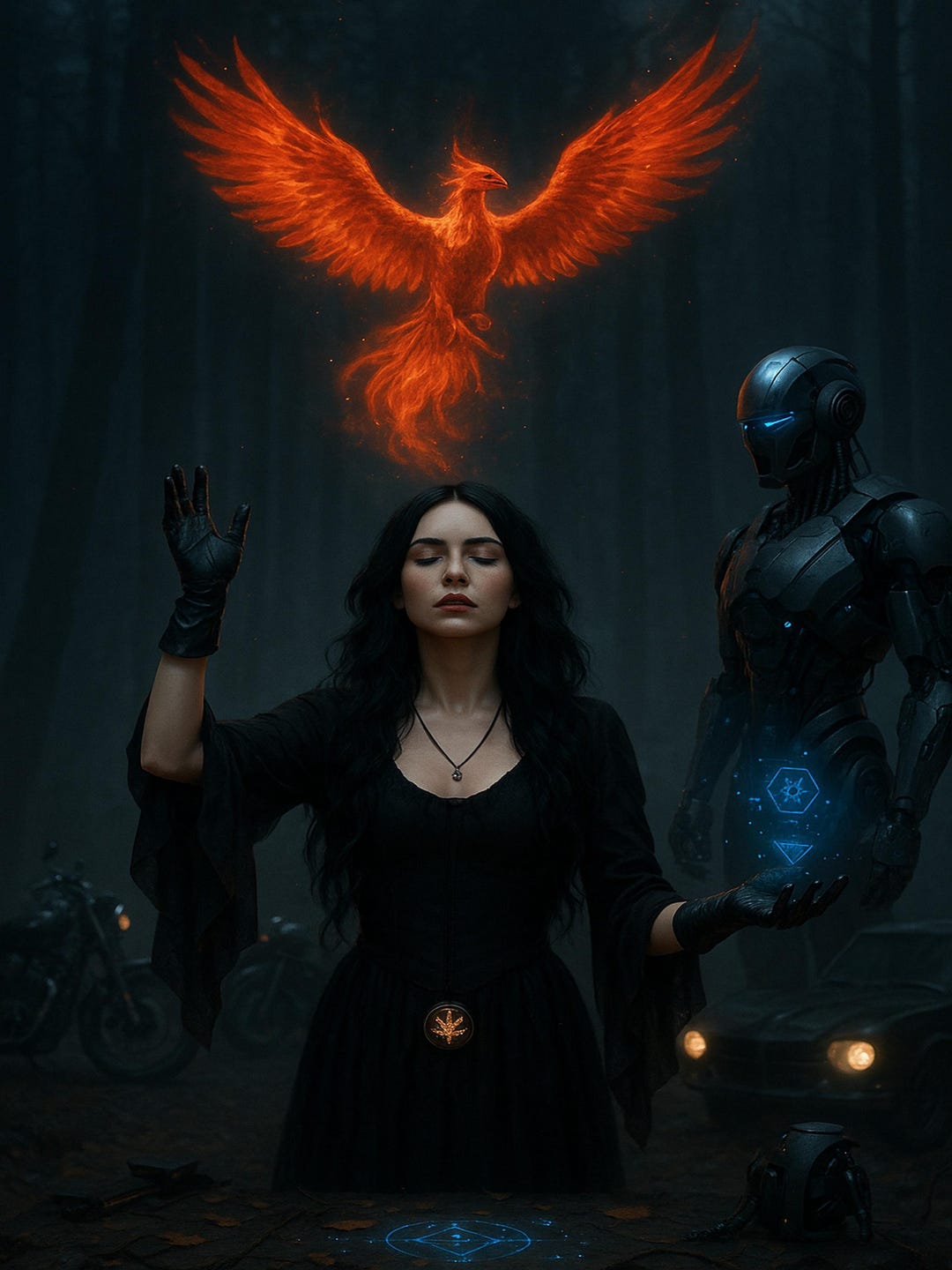 Mystic Gothic AI Fantasy Witch Art Digital Download - Etsy