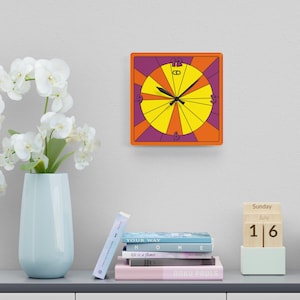 Retro Acrylic Wall Clock: Vibrant Modern Home Decor