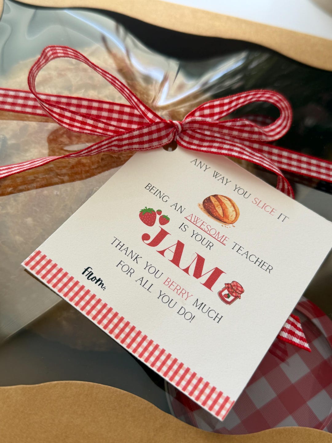 Teacher Appreciation Gift Tag – Printable Thank You Card (digital ...